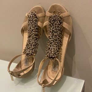 Jimmy choo sandals with silver beads